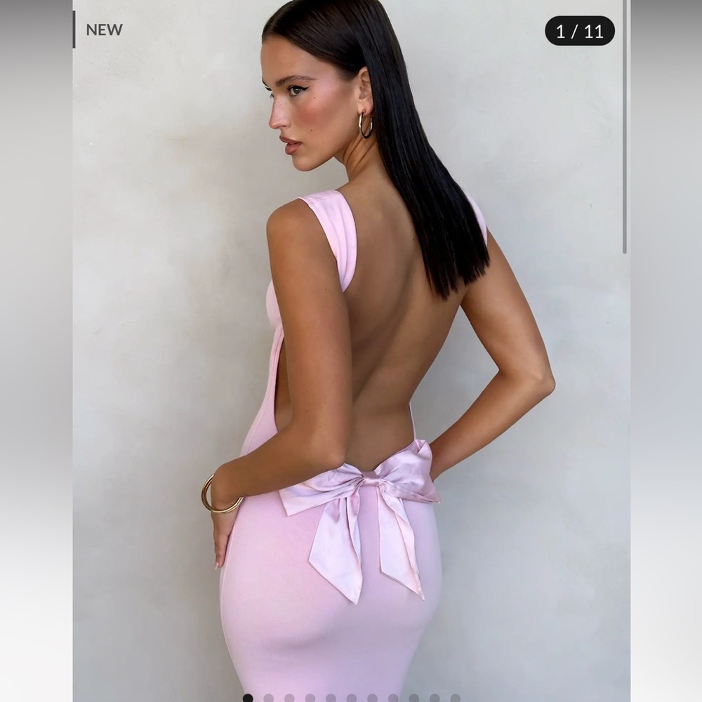Tiger Mist Zita Pink Backless Dress